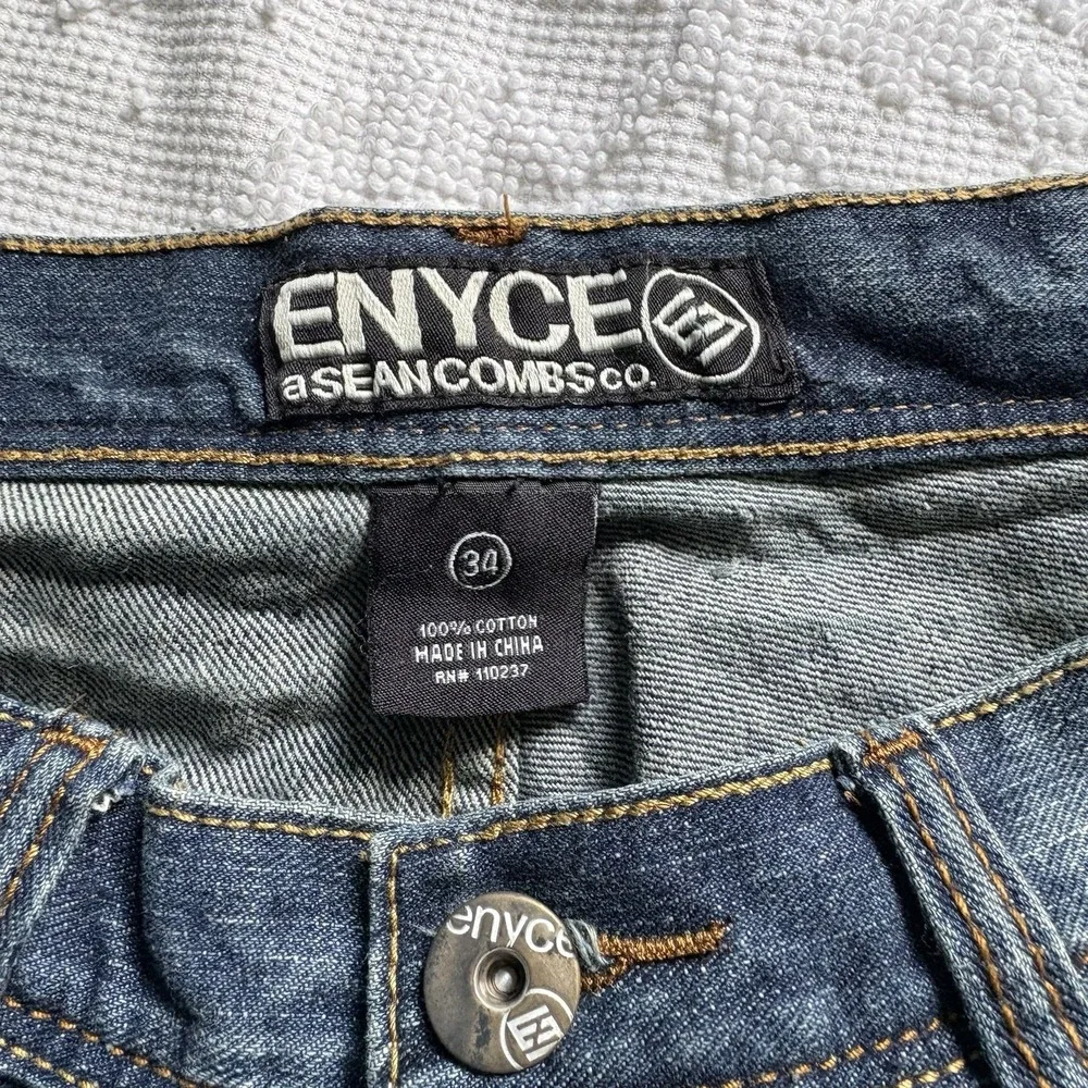 Enyce Jeans 34 X 34 Blue Denim Y2K Hip Hip Skater‎ Loose Fit Jeans L